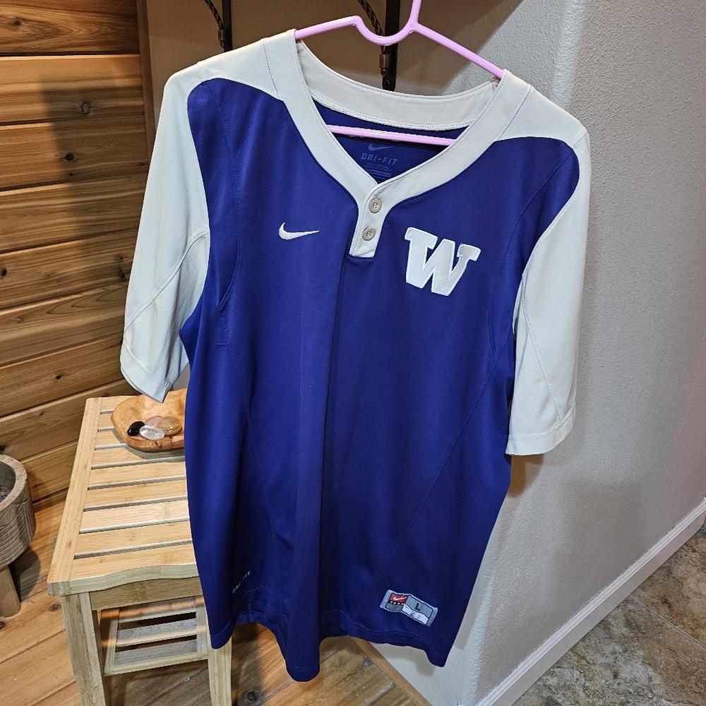 Mens actual washington huskies nike baseball practice jersey
